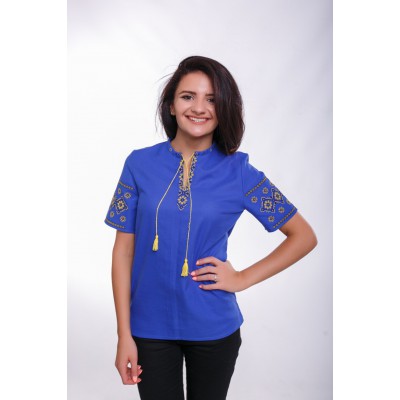 Embroidered Blouse "Herdan" blue